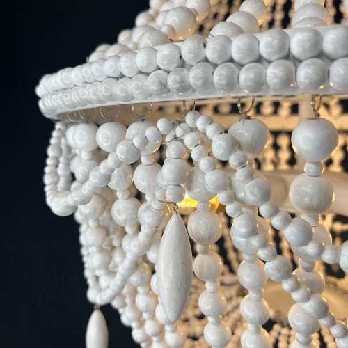 Люстра Rh Anselme White Wood Large Chandelier By Imperiumloft