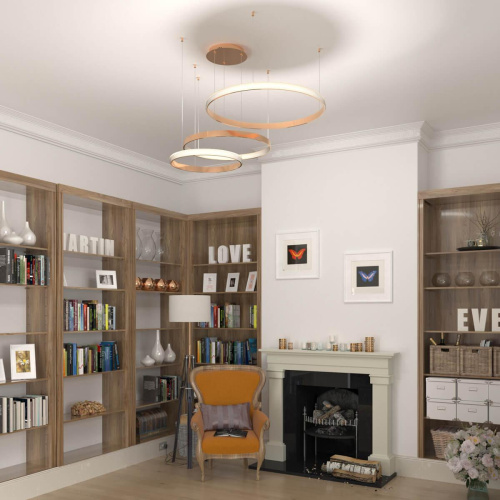 Подвесной светодиодный светильник Eurosvet Smart Posh 90275/3 медный Подвесной светодиодный светильник Eurosvet Smart Posh 90275/3 медный