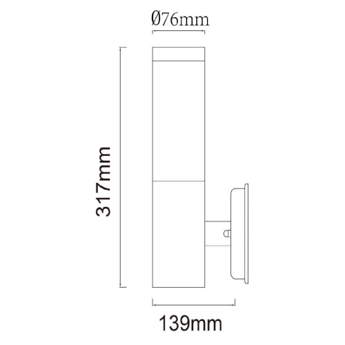Уличный настенный светильник De Markt Плутон 809020401