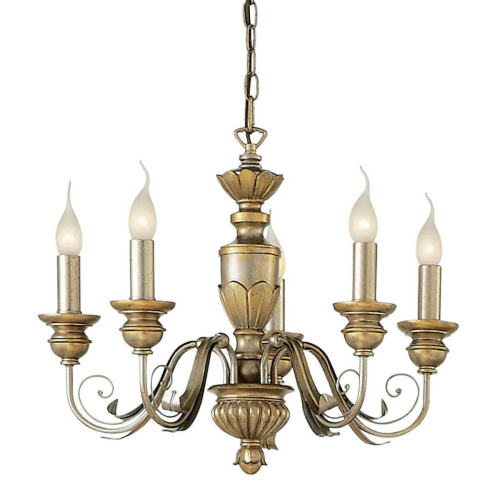 Подвесная люстра Ideal Lux Firenze Sp5 Oro Antico 020822 Подвесная люстра Ideal Lux Firenze Sp5 Oro Antico 020822