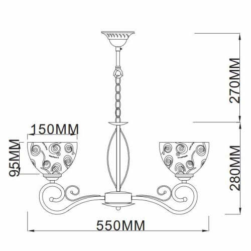 Подвесная люстра Rivoli Loren 9006-203 Б0044454