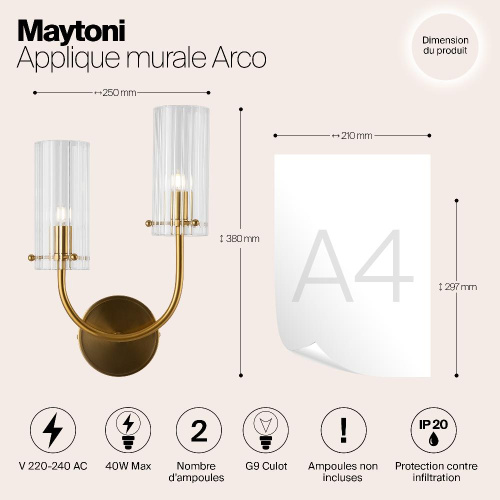Бра Maytoni Arco MOD223WL-02BS1