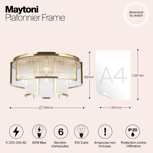 Потолочный светильник Maytoni MOD174CL-06G