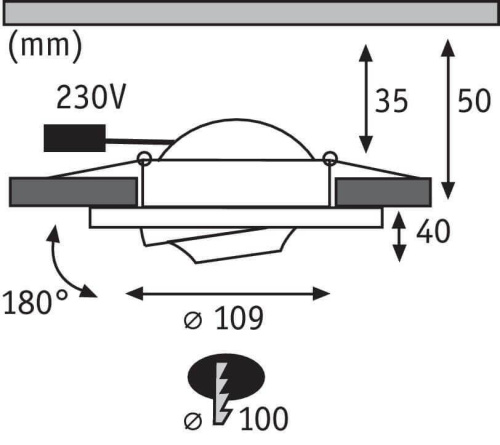 Встраиваемый светодиодный светильник Paulmann Premium Drip 92915