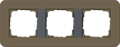Рамка 3-постовая Gira E3 дымчатый/антрацит 0213426