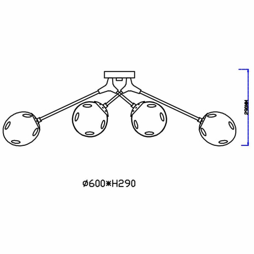 Потолочная люстра Rivoli Molto 5043-304 Б0044419