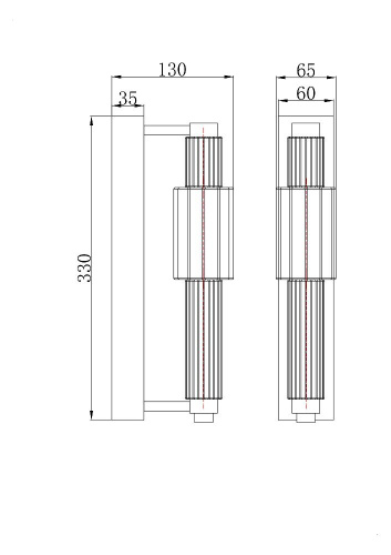Настенный светильник Maytoni Verticale MOD308WL-L9GN3K