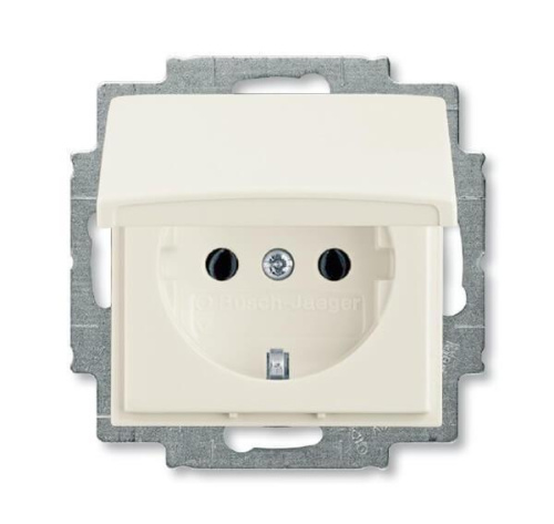 Розетка ABB Basic55 Schuko с/з 16A 250V с крышкой безвинтовой зажим chalet-белый 2CKA002018A1500 Розетка ABB Basic55 Schuko с/з 16A 250V с крышкой безвинтовой зажим chalet-белый 2CKA002018A1500