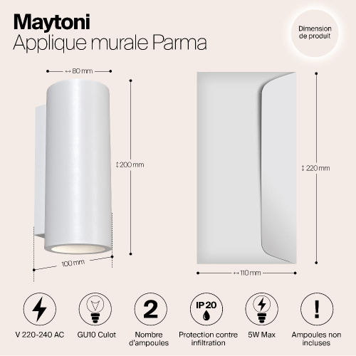 Бра Maytoni Parma C191-WL-02-W
