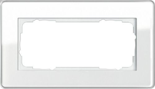 Рамка 2-модульная Gira Esprit C белое стекло 1002512