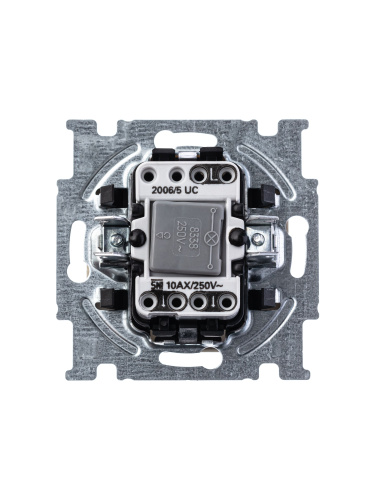Выключатель двухклавишный ABB Basic55 10A 250V с подсветкой слоновая кость 2CKA001012A2157