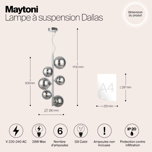 Подвесной светильник Maytoni MOD545PL-06CH