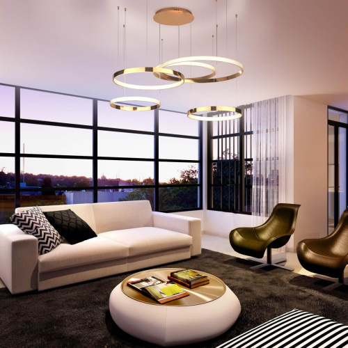 Подвесной светодиодный светильник Eurosvet Smart Posh 90275/5 медный Подвесной светодиодный светильник Eurosvet Smart Posh 90275/5 медный