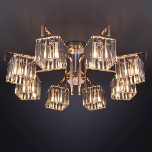 Потолочная люстра Eurosvet April 10126/8 золото/прозрачный хрусталь Strotskis Smart