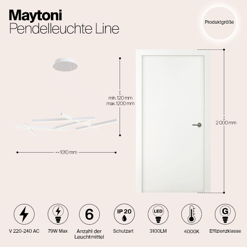 Подвесной светодиодный светильник Maytoni Line MOD016PL-L75W