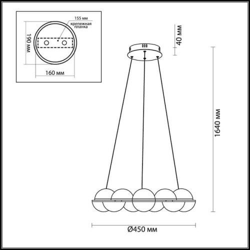 Подвесная светодиодная люстра Odeon Light Conti 4105/64L Подвесная светодиодная люстра Odeon Light Conti 4105/64L