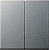 Лицевая панель Gira System 55 выключателя двухклавишного алюминий 029526