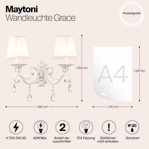 Бра Maytoni Grace ARM247-02-G