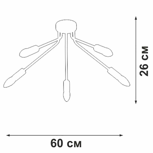 Потолочная люстра Vitaluce V3020-1/5PL Потолочная люстра Vitaluce V3020-1/5PL