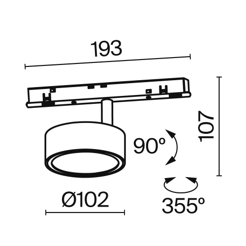 Трековый светильник Technical TR040-4-18WTW-DD-W Трековый светильник Technical TR040-4-18WTW-DD-W