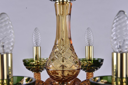 Подвесная люстра Bohemia Ivele 1309/8/200 G Am/Amber-Green/H-1J Подвесная люстра Bohemia Ivele 1309/8/200 G Am/Amber-Green/H-1J