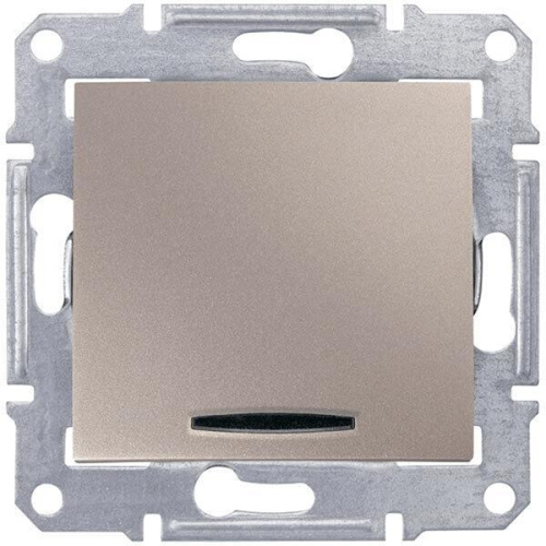 Переключатель одноклавишный с синей подсветкой Schneider Electric Sedna 16A 250V SDN1500268