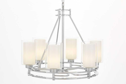 Подвесная люстра Lumina Deco Marietta LDP 8025-6 CHR+WT Подвесная люстра Lumina Deco Marietta LDP 8025-6 CHR+WT