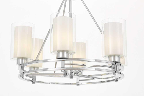 Подвесная люстра Lumina Deco Marietta LDP 8025-6 CHR+WT Подвесная люстра Lumina Deco Marietta LDP 8025-6 CHR+WT