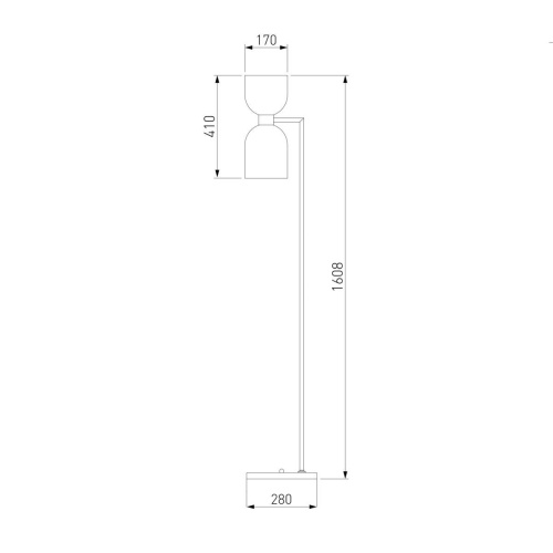 Торшер Eurosvet Tandem 01085/2 латунь