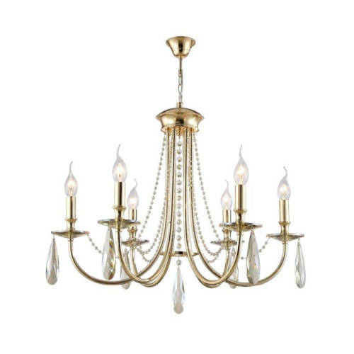 Подвесная люстра Crystal Lux Victoria SP6 Gold/Amber Подвесная люстра Crystal Lux Victoria SP6 Gold/Amber