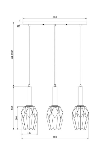 Подвесной светильник Freya Delta FR9001PL-03B