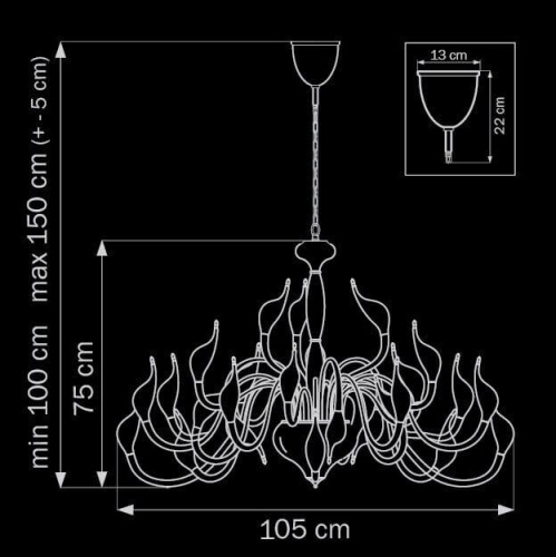 Подвесная люстра Lightstar Cigno Collo Bk 751247 Подвесная люстра Lightstar Cigno Collo Bk 751247
