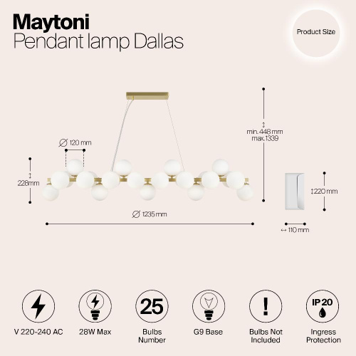 Подвесной светильник Maytoni MOD547PL-25BS Подвесной светильник Maytoni MOD547PL-25BS