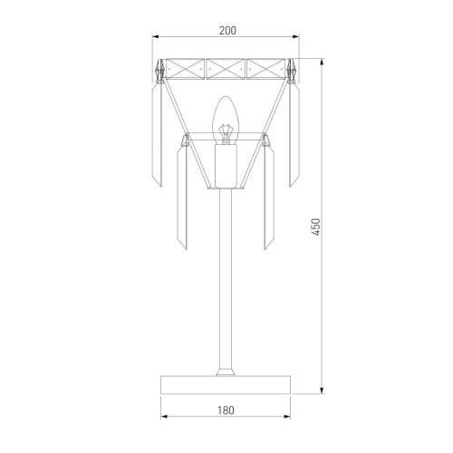 Настольная лампа Eurosvet Elegante 01136/1 хром/прозрачный хрусталь Strotskis