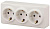 Розетка ЭРА Эксперт 3х2P E со шторками Schuko 16A 250V 11-2209-02 Б0020704