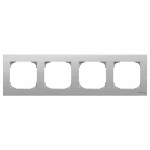 Рамка 4-постовая ABB Sky нержавеющая сталь 2CLA857400A1401