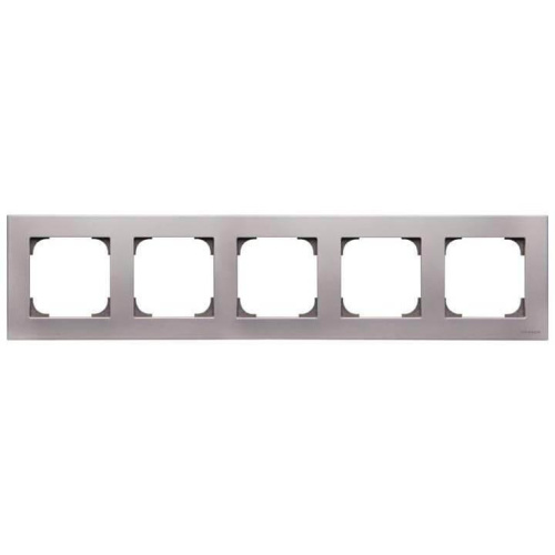 Рамка 5-постовая ABB Sky серебристый алюминий 2CLA857500A1301 Рамка 5-постовая ABB Sky серебристый алюминий 2CLA857500A1301