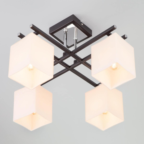 Подвесная люстра Eurosvet 70018/4 хром/венге