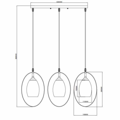 Подвесной светильник Rivoli Rachel 9015-203 Б0044474