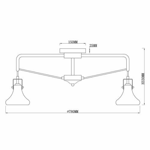 Потолочная люстра Rivoli Scomparsa 3031-308 Б0037677