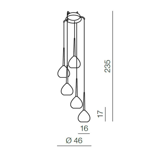 Подвесной светильник Azzardo Aga 5 AZ1070