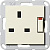 Розетка Gira System 55 со шторками 13A 250V безвинтовой зажим Британский стандарт кремовый  глянцевый 277801