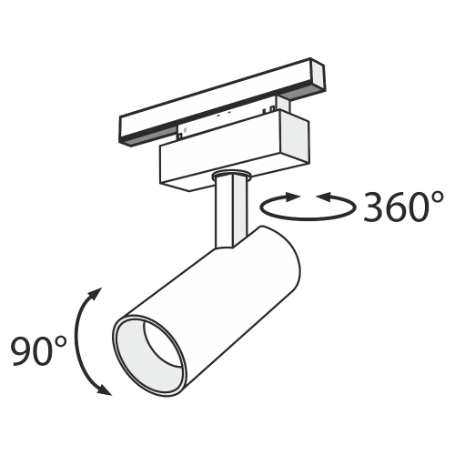 Трековый светодиодный светильник для магнитного шинопровода Maytoni Track lamps TR019-2-15W3K-B Трековый светодиодный светильник для магнитного шинопровода Maytoni Track lamps TR019-2-15W3K-B