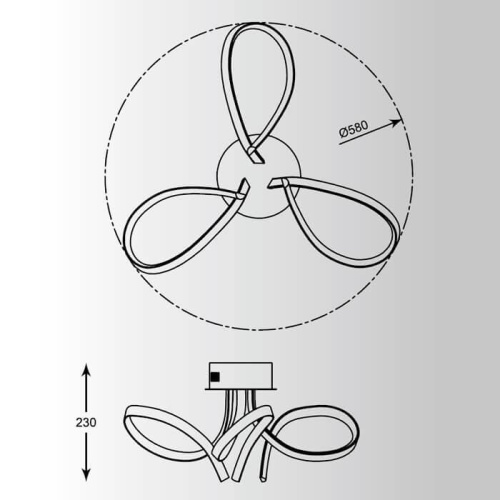 Потолочный светодиодный светильник Zumaline Dario MX48006-3K