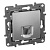 Розетка телефонная RJ11 Legrand Etika алюминий 672440