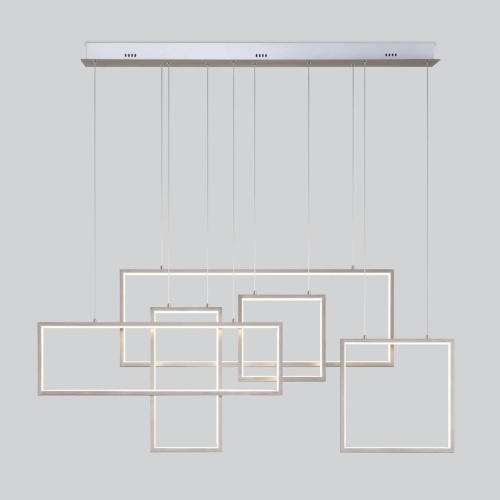 Подвесной светодиодный светильник Eurosvet Smart Direct 90278/5 сатин-никель