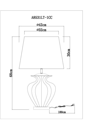 Настольная лампа Arte Lamp Sheldon A8531LT-1CC Настольная лампа Arte Lamp Sheldon A8531LT-1CC