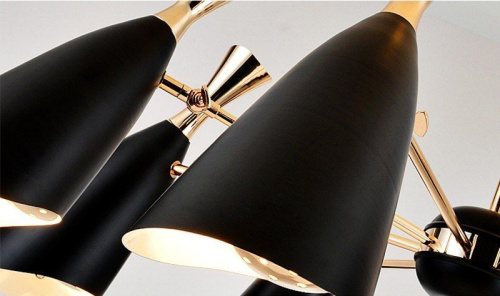 Люстра Duke 6 black/gold