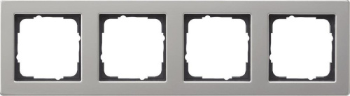 Рамка 4-постовая Gira E2 нержавеющая сталь 021433