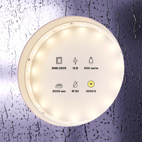 Светодиодная лента Maytoni Technical 4,8W/m 60LED/m 2835SMD теплый белый 5M 10102 Светодиодная лента Maytoni Technical 4,8W/m 60LED/m 2835SMD теплый белый 5M 10102